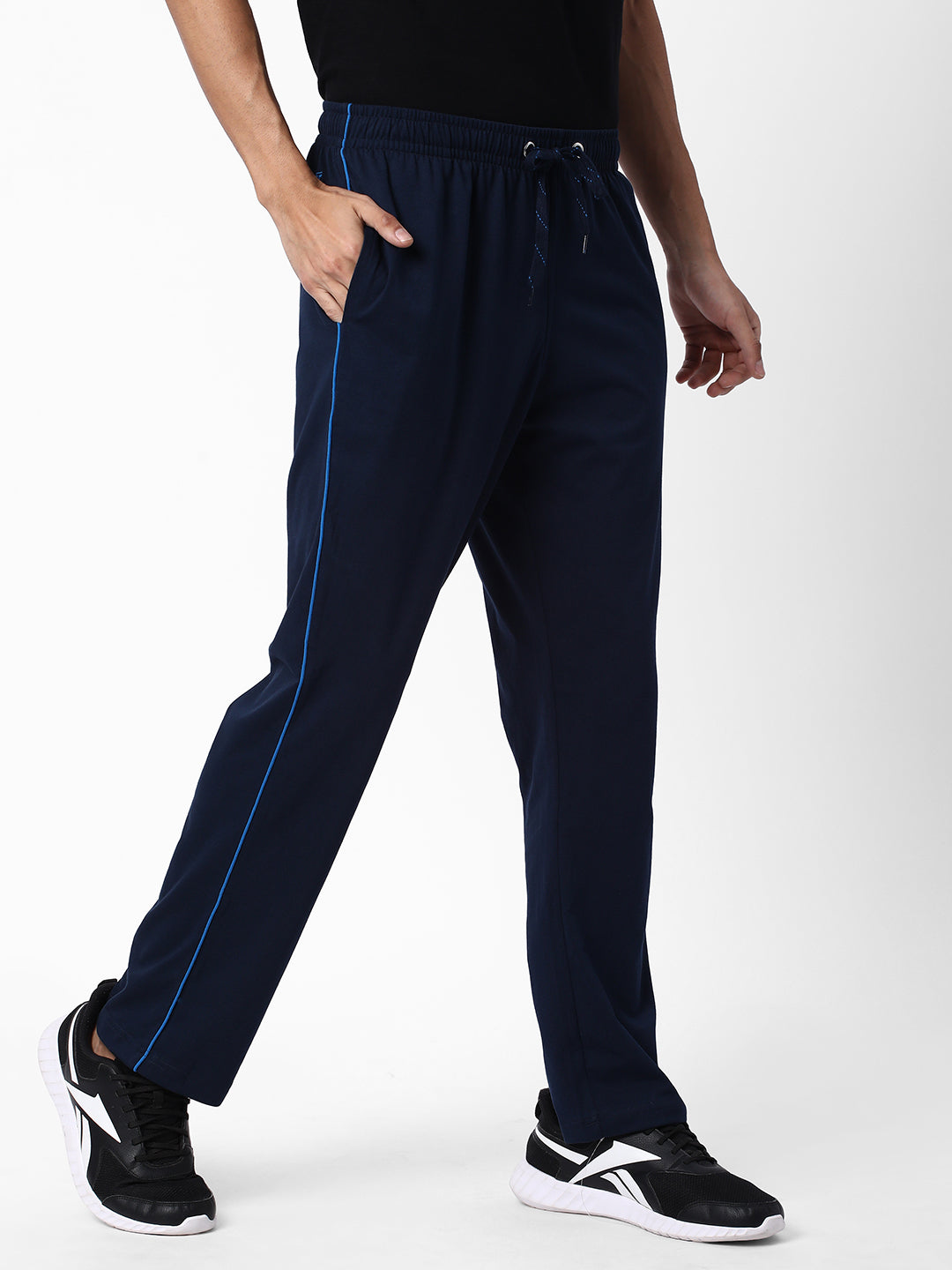 Cotstyle Men's Super Combed Cotton Regular-Fit Track Pants with Side  Pocket, Colour Navy-Style no.TP1101