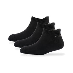Young Wings Bamboo Fabric Solid Design Ankle Length Sports Socks - Pack of 3, Style no.2613-M3