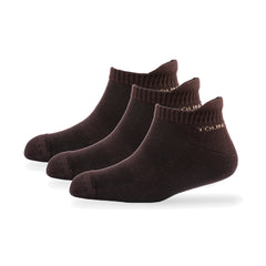 Young Wings Bamboo Fabric Solid Design Ankle Length Sports Socks - Pack of 3, Style no.2613-M3