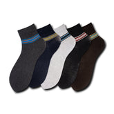 Young Wings Men's Multi Colour Cotton Fabric Stripe Ankle Length Socks - Pack of 5, Style no. M1-2141 N