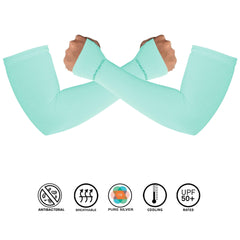 Antibacterial Arm Protectors/Sleeves for Women (Pack of 1 - Pair, UPF 50+)