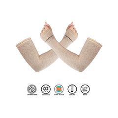 Antibacterial Zig Zag Fashion Arm Protectors for Women (Pack of 1 - Pair, UPF 50+)