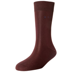 Men's Fine Monogram Standard Length Socks
