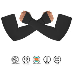 Antibacterial Arm Protectors/Sleeves for Women (Pack of 1 - Pair, UPF 50+)
