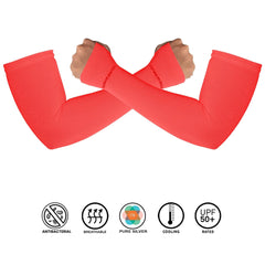 Antibacterial Arm Protectors/Sleeves for Women (Pack of 1 - Pair, UPF 50+)