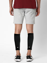 Young Wings Antibacterial Bamboo Fabric Calf Compression Sleeves for Unisex - Pack of 2 Pairs, Colour: Black