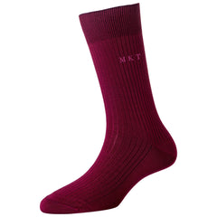 Women's Super Fine 4x1 RIB Monogram Socks