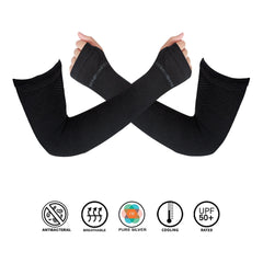 Antibacterial Diamond Big Fashion Arm Protectors for Women (Pack of 1 - Pair, UPF 50+)