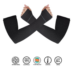 Antibacterial Diamond Fashion Pattern Arm Protectors for Women (Pack of 1 - Pari, UPF 50+)