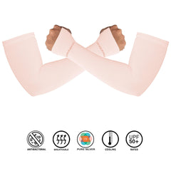 Antibacterial Arm Protectors/Sleeves for Women (Pack of 1 - Pair, UPF 50+)