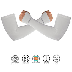 Antibacterial Arm Protectors/Sleeves for Men (Pack of 1 - Pair, UPF 50+)