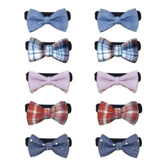 Bow Design Hair Rubber Bands for Girls - Pack of 5 Pairs - Combo 2