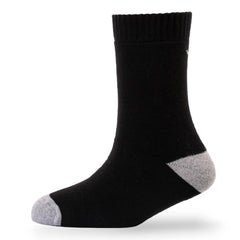 Young Wings Men's Black Colour Cotton Fabric Solid Full Length Socks - Pack of 3, Style no. M1-306 N