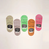 Young Wings Men's Multi Colour Cotton Fabric Design No-Show Socks - Pack of 5, Style no. M1-105 N