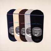 Young Wings Men's Multi Colour Cotton Fabric Stripe No-Show Socks - Pack of 5, Style no. M1-116 N