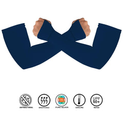 Antibacterial Arm Protectors/Sleeves for Women (Pack of 1 - Pair, UPF 50+)