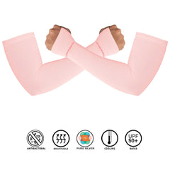 Antibacterial Arm Protectors/Sleeves for Women (Pack of 1 - Pair, UPF 50+)