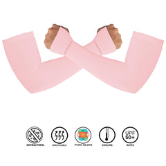 Antibacterial Arm Protectors/Sleeves for Women (Pack of 1 - Pair, UPF 50+)