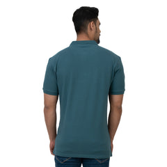 Cotstyle Cotton Fabrics Polo Short Length Plain Half Sleeve Casual & Daily Wear Men's T Shirts - Pack of 1 - Hydro Teal Colour