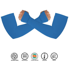 Antibacterial Arm Protectors/Sleeves for Men (Pack of 1 - Pair, UPF 50+)