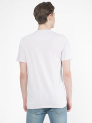 Cotstyle Cotton Fabrics Round Neck Short Length Plain Half Sleeve Casual & Daily Wear Men's T-Shirts - Pack of 1 - Evening Haze