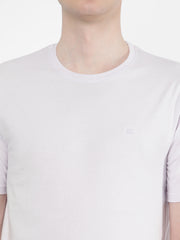 Cotstyle Cotton Fabrics Round Neck Short Length Plain Half Sleeve Casual & Daily Wear Men's T-Shirts - Pack of 1 - Evening Haze