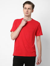 Cotstyle Cotton Fabrics Round Neck Short Length Plain Half Sleeve Casual & Daily Wear Men's T-Shirts - Pack of 1 - Red