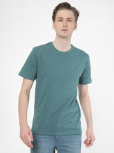 Cotstyle Cotton Fabrics Round Neck Short Length Plain Half Sleeve Casual & Daily Wear Men's T-Shirts - Pack of 1 - Hydro Teal