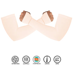 Antibacterial Arm Protectors/Sleeves for Women (Pack of 1 - Pair, UPF 50+)