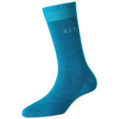Women's Super Fine 4x1 RIB Monogram Socks