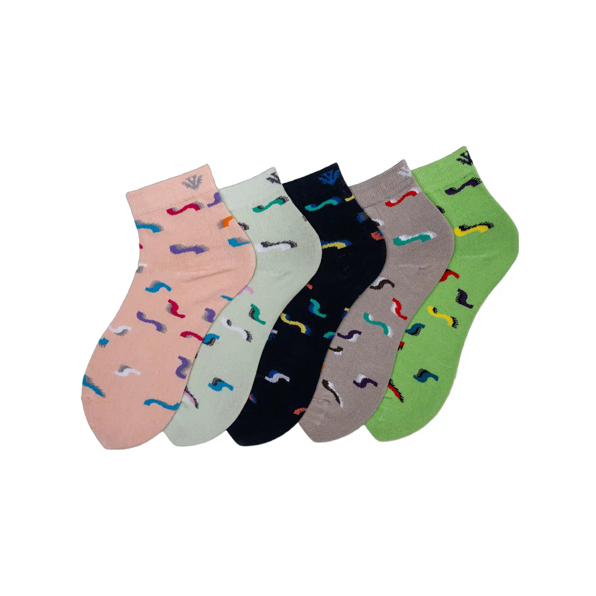 Young Wings Women's_Socks Multi Colour Cotton Fabric Solid Free