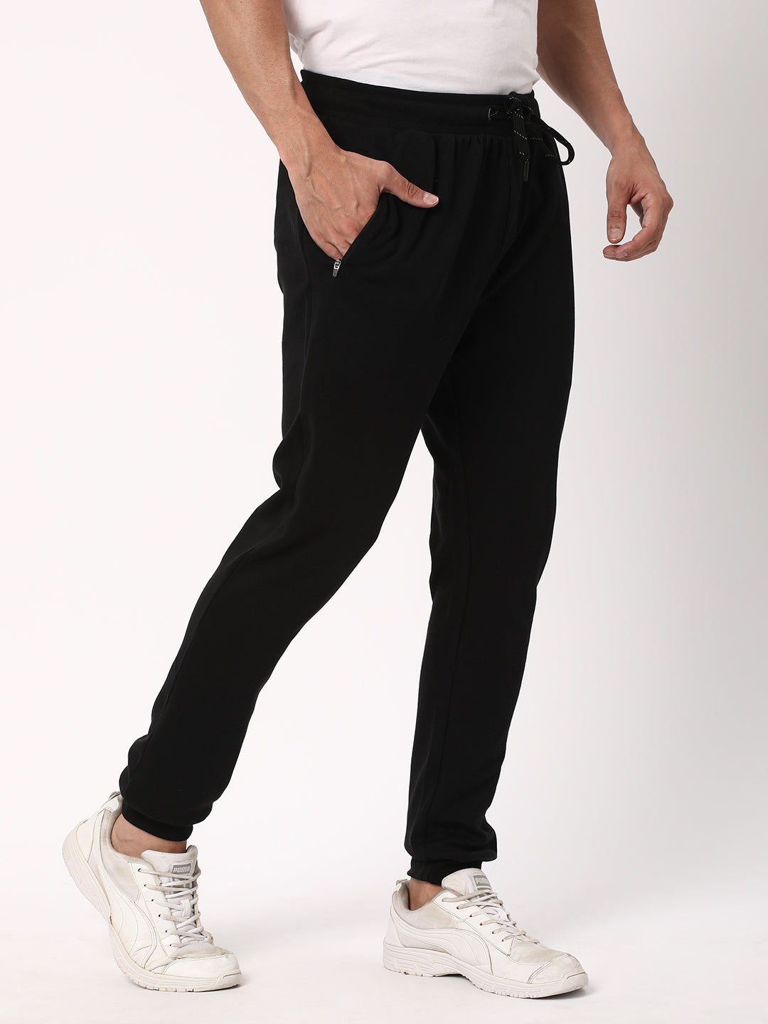 Buy Men's Super Combed Cotton Joggers - Black