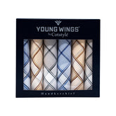 Men's Imerial Premium Cotton 6 Piece Handkerchief Set - Pastel Stripe