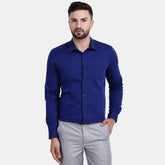 Men's Luthai Supima Mercerised Cotton Bitone Check Textured Slim Fit Shirt