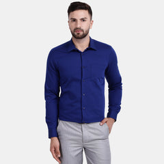 Men's Luthai Supima Mercerised Cotton Bitone Check Textured Slim Fit Shirt