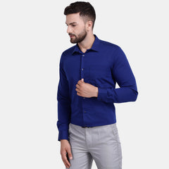 Men's Luthai Supima Mercerised Cotton Bitone Check Textured Slim Fit Shirt