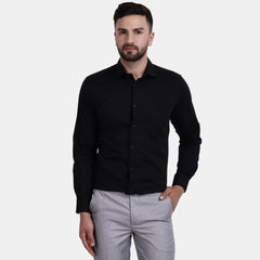 Men's Luthai Supima Mercerised Cotton Solid Slim Fit Dress Shirt