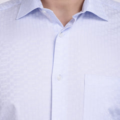 Men's Luthai Supima Mercerised Cotton Textured Jacquard Design Regular Fit Shirt