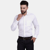 Men's Luthai Supima Mercerised Cotton Square Textured Jacquard Weave Design Regular Fit Dress Shirt