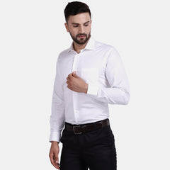 Men's Luthai Supima Mercerised Cotton Square Textured Jacquard Weave Design Regular Fit Dress Shirt