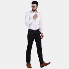 Men's Luthai Supima Mercerised Cotton Square Textured Jacquard Weave Design Regular Fit Dress Shirt