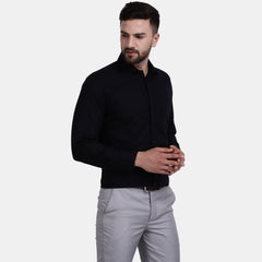 Men's Luthai Supima Mercerised Cotton Self Check Textured Jacquard Weave Design Regular Fit Dress Shirt