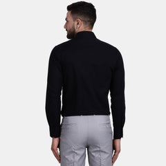 Men's Luthai Supima Mercerised Cotton Self Check Textured Jacquard Weave Design Regular Fit Dress Shirt