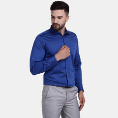 Men's Luthai Supima Mercerised Cotton Solid Regular Fit Dress Shirt