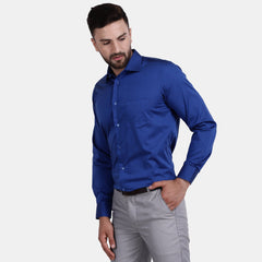 Men's Luthai Supima Mercerised Cotton Solid Regular Fit Dress Shirt