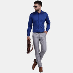 Men's Luthai Supima Mercerised Cotton Solid Regular Fit Dress Shirt