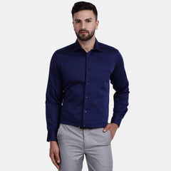 Men's Luthai Supima Mercerised Cotton Solid Regular Fit Dress Shirt