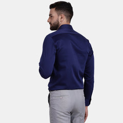 Men's Luthai Supima Mercerised Cotton Solid Regular Fit Dress Shirt