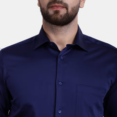 Men's Luthai Supima Mercerised Cotton Solid Regular Fit Dress Shirt