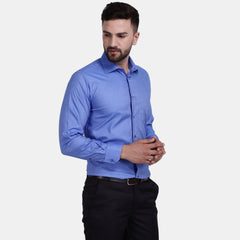 Men's Luthai Supima Mercerised Cotton Solid Regular Fit Dress Shirt